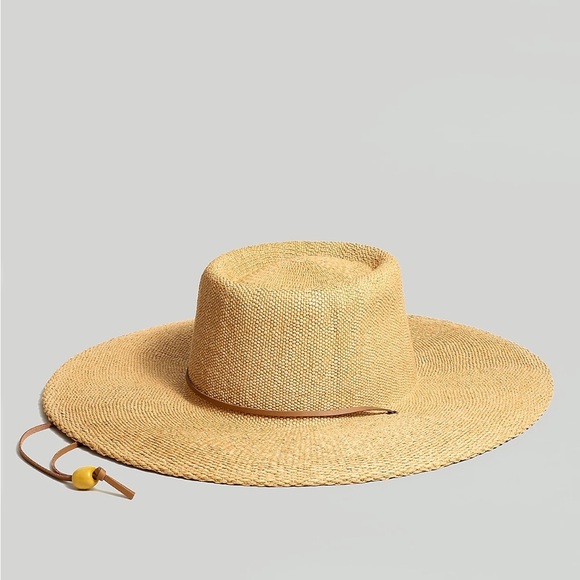 Madewell Accessories - Madewell stampede strap wide brim hat